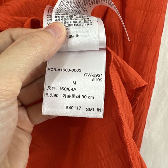 Levis Embry Tie Front Orange Top Womens Size M Boho Fall Lightweight Festival - Picture 10 of 10